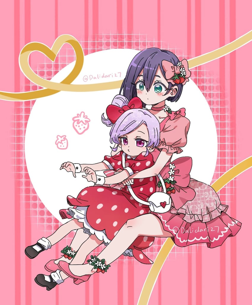 haraga kurumi and momi momiji (kimi no koto ga dai dai dai dai daisuki na 100-nin no kanojo) drawn by dalidari27