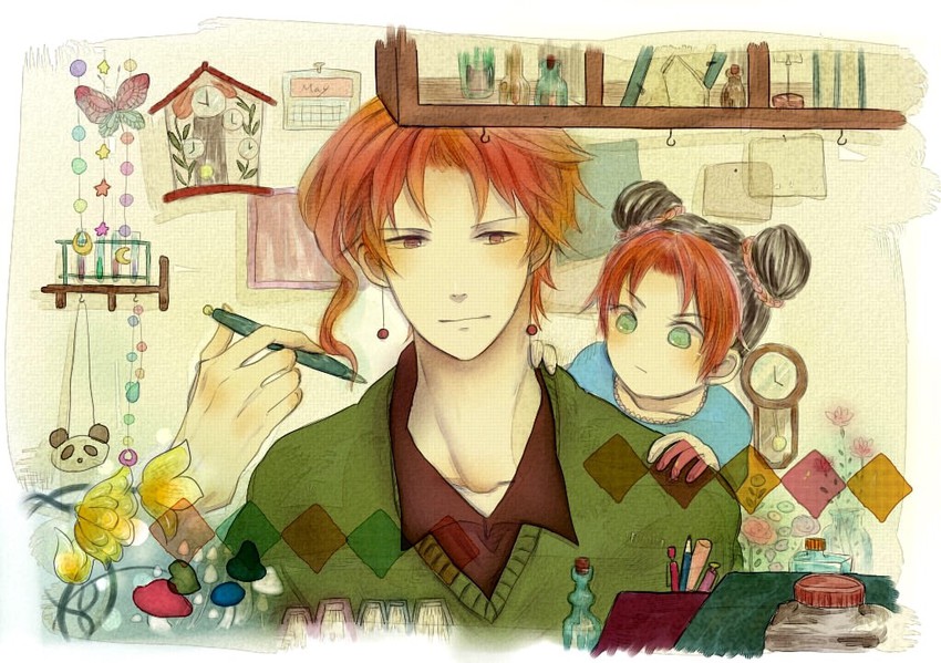 kujo jolyne and kakyoin noriaki (jojo no kimyou na bouken and 2 more) drawn by iizuna_mitsu