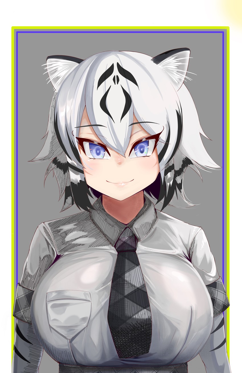 white tiger (kemono friends and 1 more) drawn by awami_ao