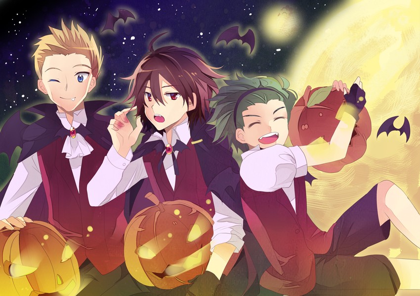 amagase touma, mitarai shouta, and ijuuin hokuto (idolmaster and 1 more) drawn by chocho_(homelessfox)