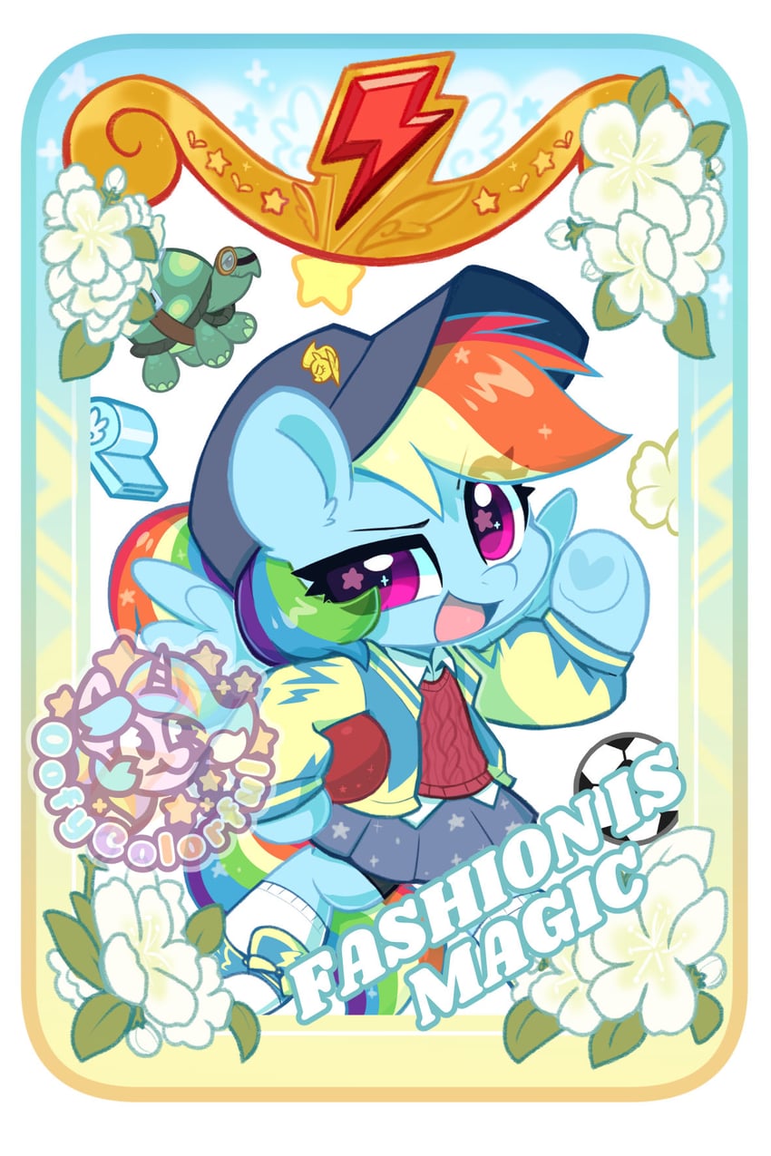 rainbow dash and tank (my little pony and 1 more) drawn by oofycolorful