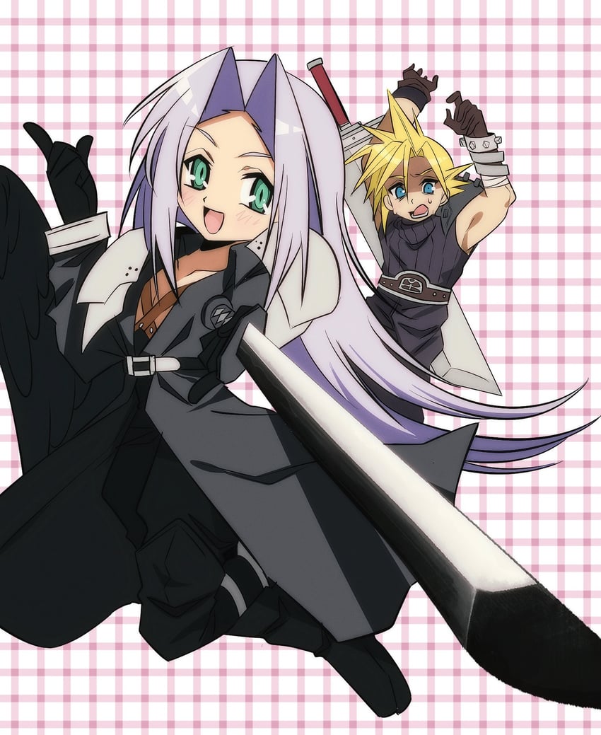 cloud strife and sephiroth (final fantasy and 3 more) drawn by awonda8