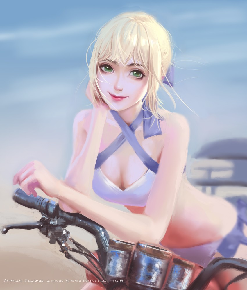 artoria pendragon (fate and 1 more) drawn by mars_foong