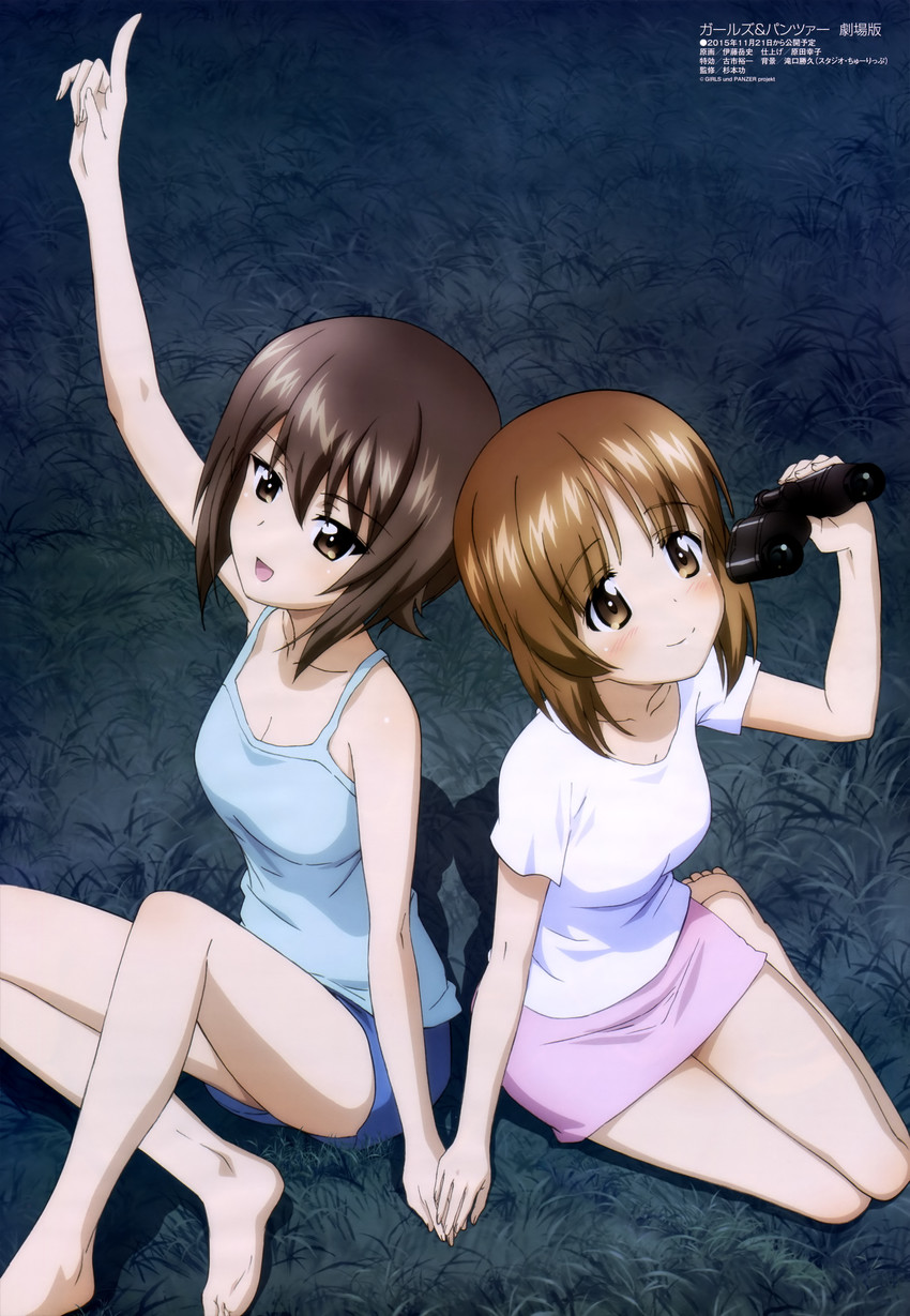 nishizumi miho and nishizumi maho (girls und panzer and 1 more) drawn by itou_takeshi