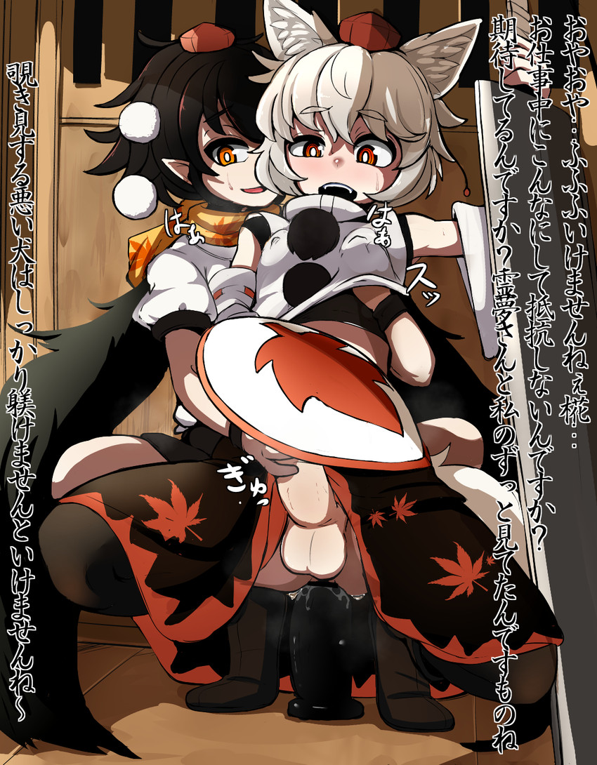 shameimaru aya and inubashiri momiji (touhou) drawn by epic_armageddon