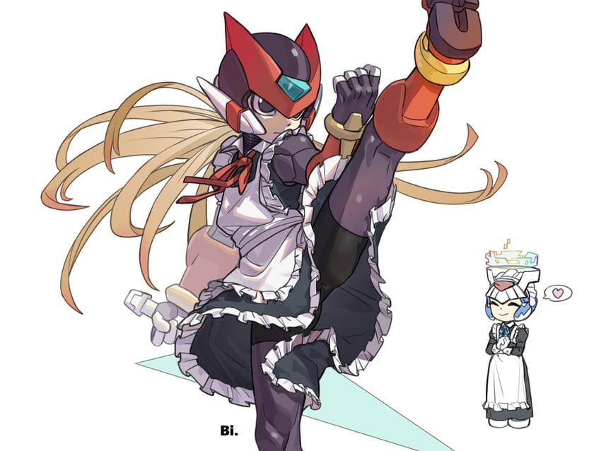 zero, x, zero(z), and cyber elf x (mega man and 1 more) drawn by bi_51334