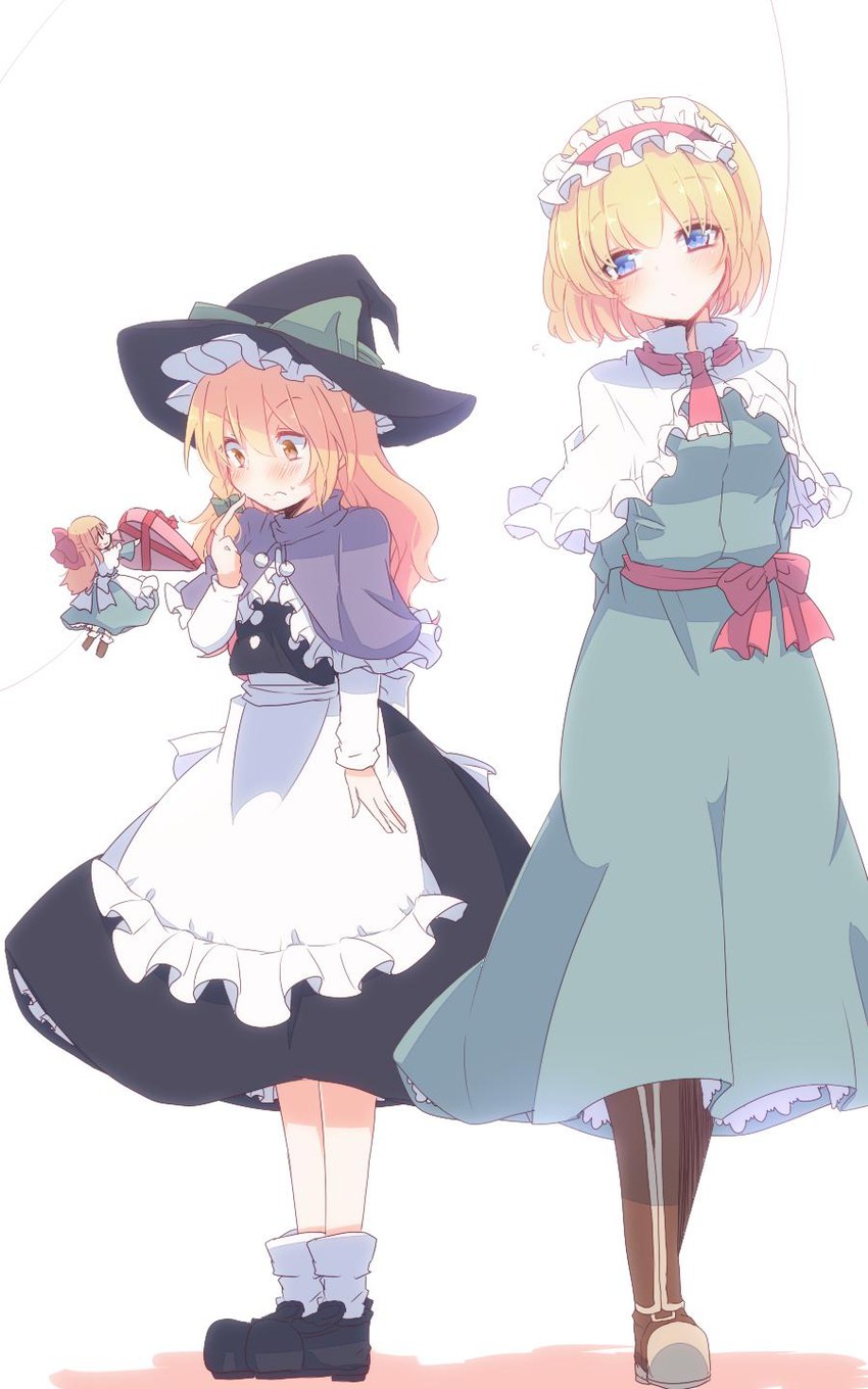 kirisame marisa, alice margatroid, and shanghai doll (touhou) drawn by aoi_(annbi)