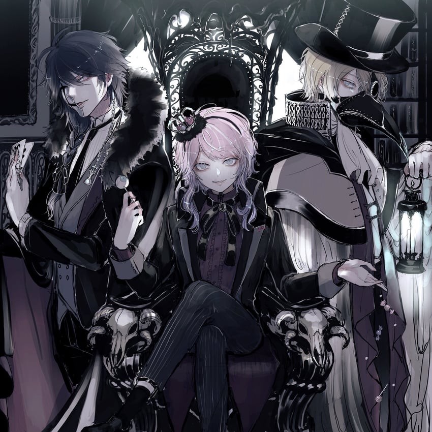 amemura ramuda, arisugawa dice, and yumeno gentaro (hypnosis mic) drawn by shino_(shino-xx)