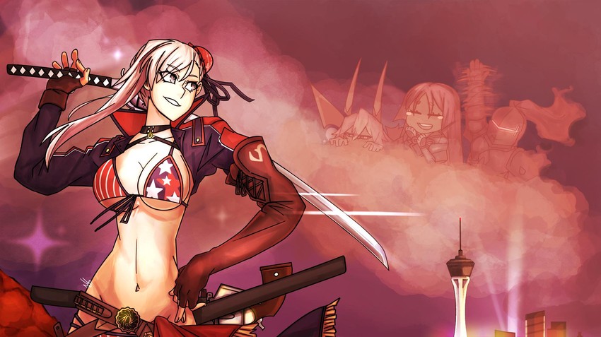 minamoto no raikou, miyamoto musashi, arjuna, berserker, and arjuna alter (fate and 1 more) drawn by kamuify