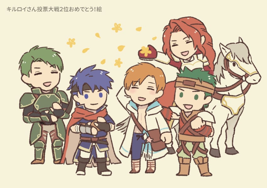 ike, titania, boyd, oscar, and rhys (fire emblem and 3 more) drawn by hitaki_y