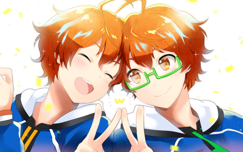 aoi yusuke and aoi kyosuke (idolmaster and 1 more) drawn by kikuchi_mataha