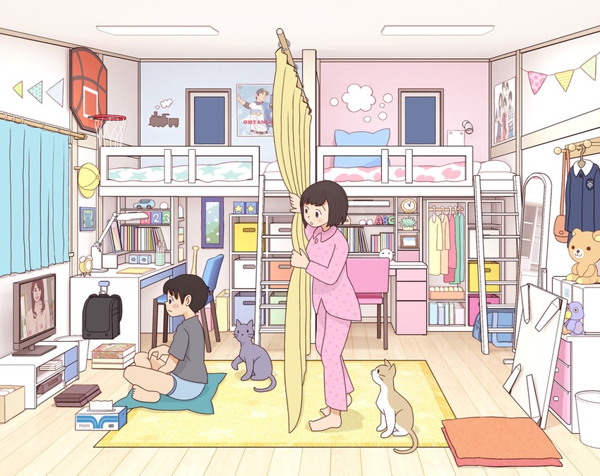 rilakkuma (original and 1 more) drawn by kiyo_(kyokyo1220)
