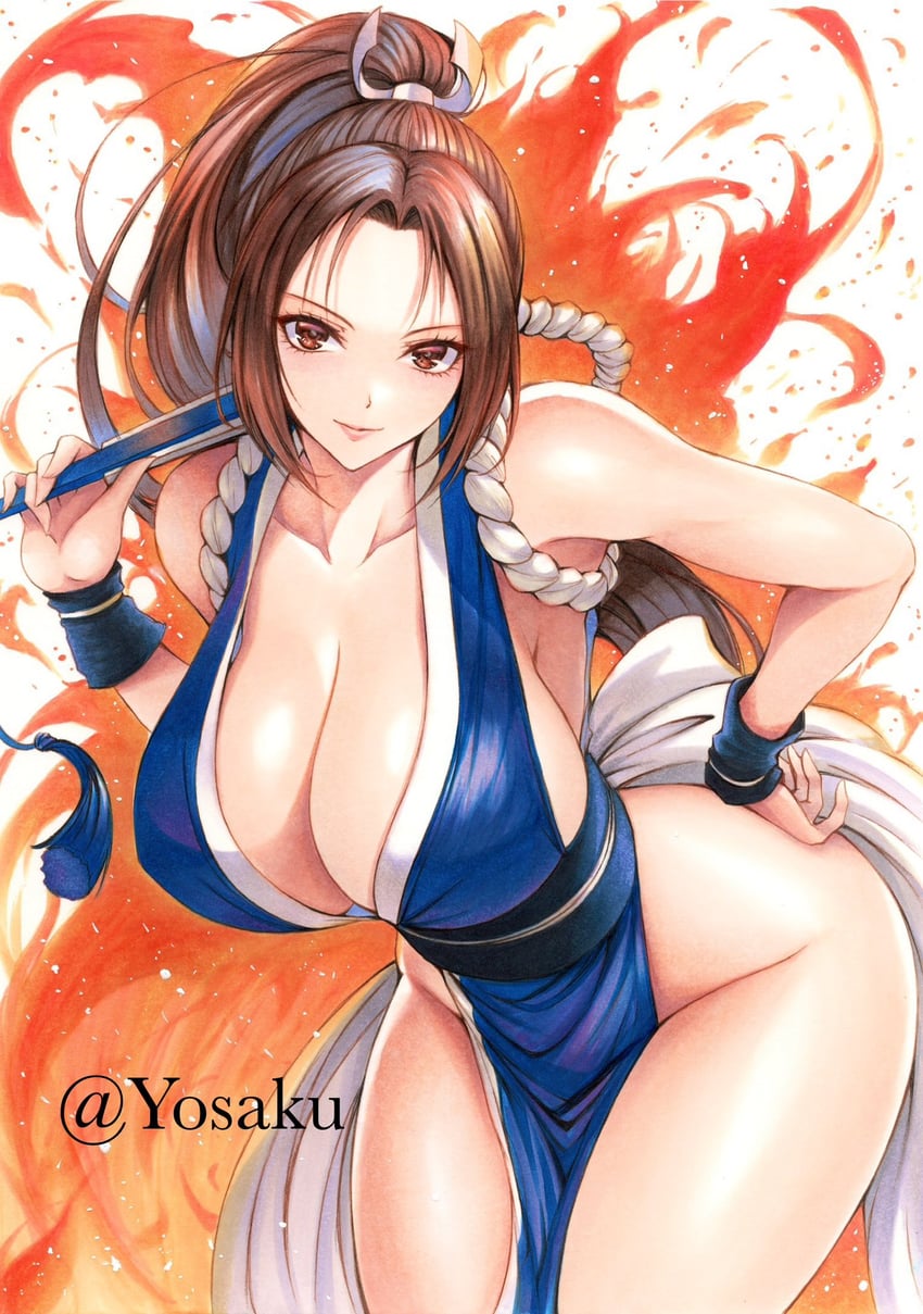 shiranui mai (street fighter and 2 more) drawn by yosaku_vs_hina