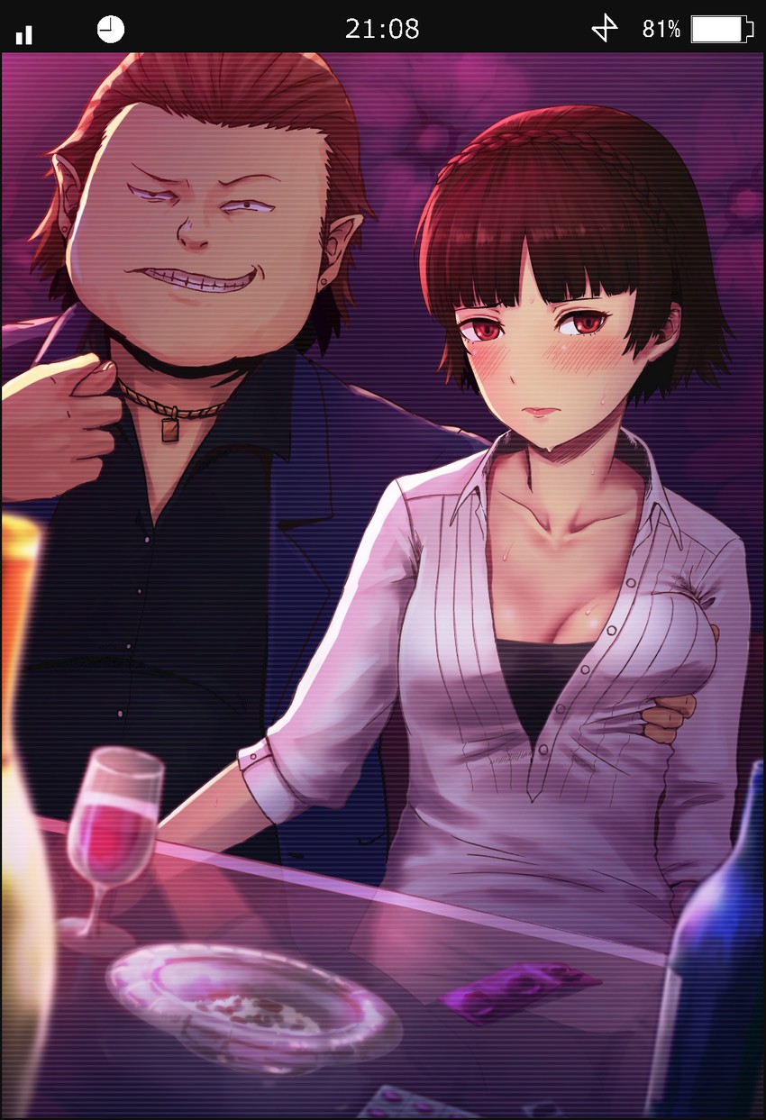 niijima makoto and kaneshiro junya (persona and 1 more) drawn by shiro_(maple_syrup9)
