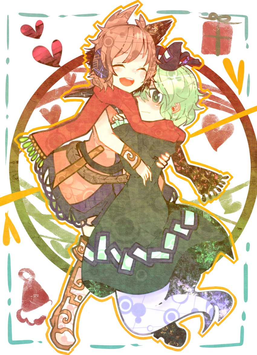 toyosatomimi no miko and soga no tojiko (touhou) drawn by itomugi-kun