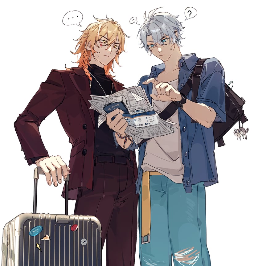 phainon and mydei (honkai and 1 more) drawn by migan