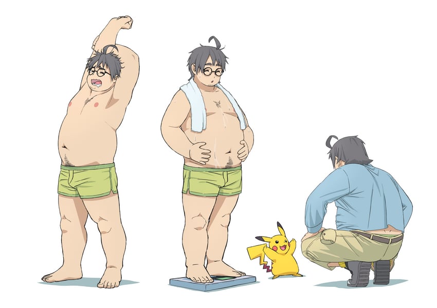pikachu and professor neroli (pokemon and 1 more) drawn by niku_(kemoniku120)