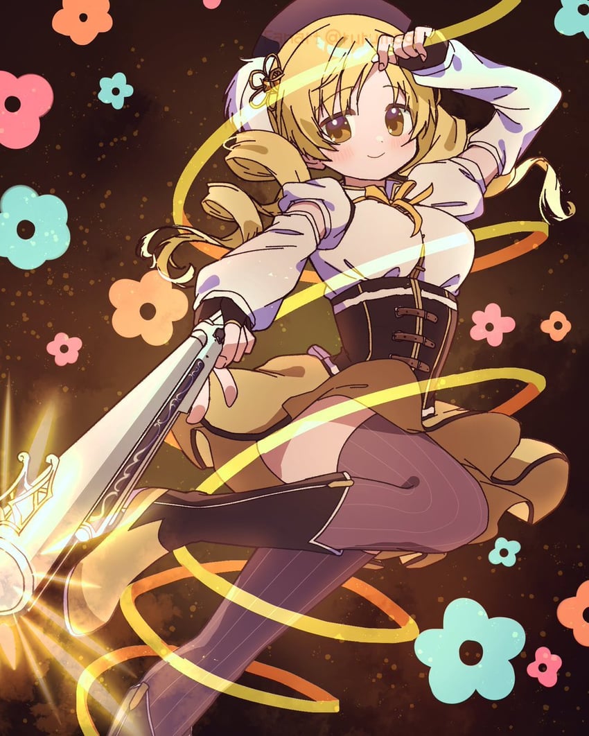 tomoe mami (mahou shoujo madoka magica) drawn by ruru_(rurumagi)