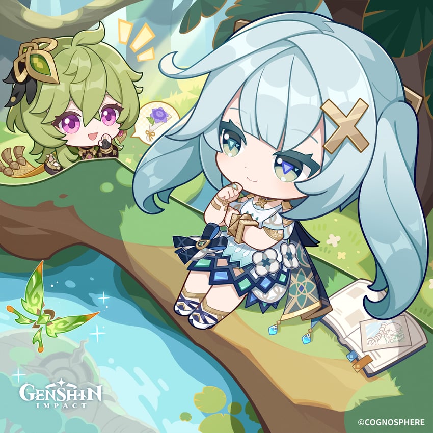 collei, crystalfly, and faruzan (genshin impact)