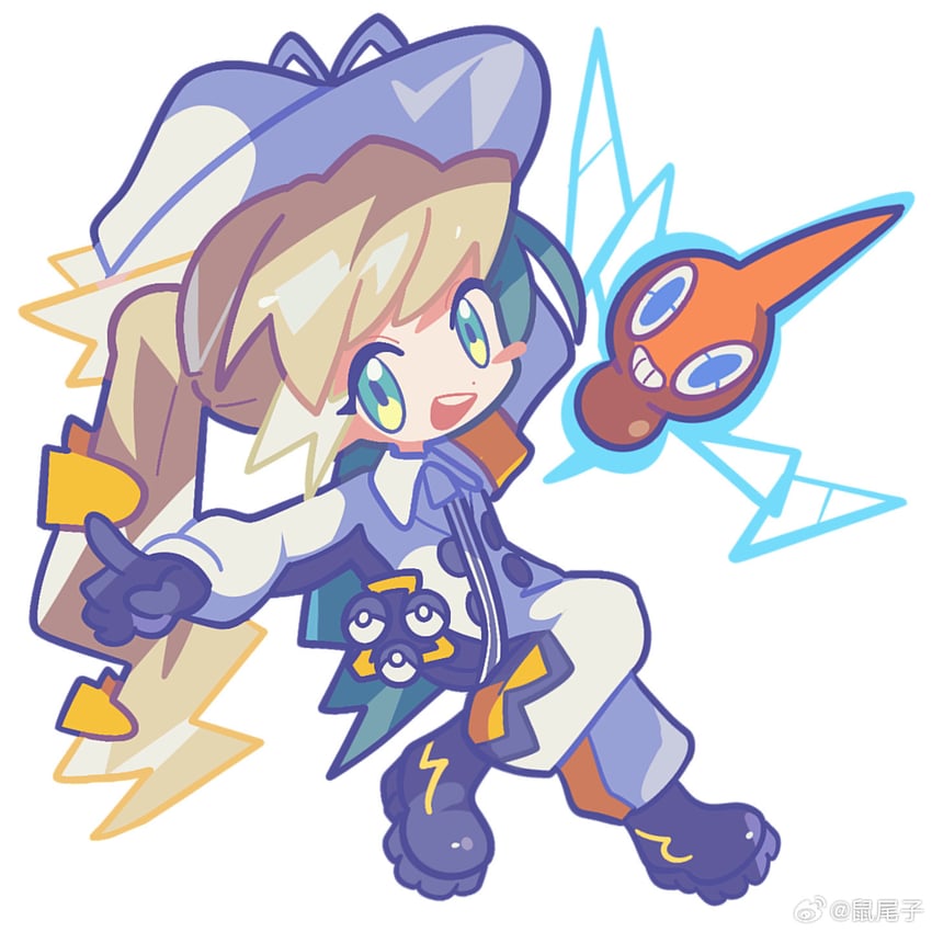 hatsune miku, rotom, and electric miku (pokemon and 2 more) drawn by horrorratman