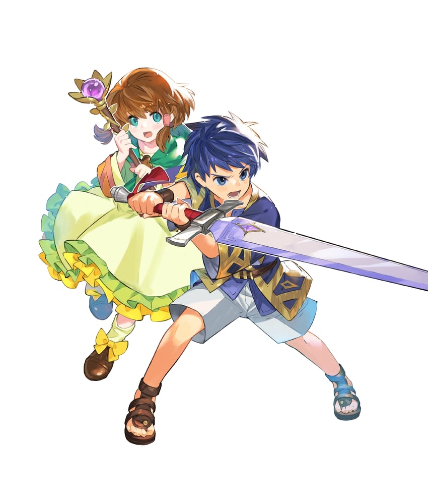 ike and mist (fire emblem and 2 more) drawn by taroji