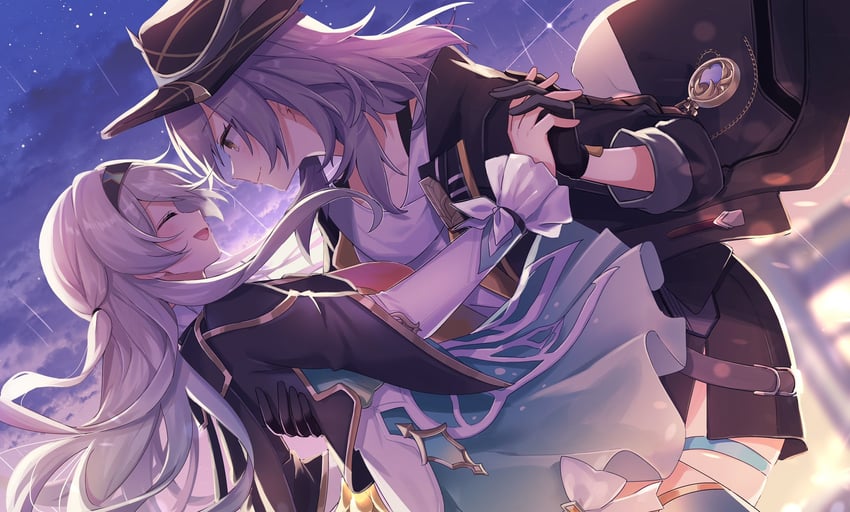 trailblazer, firefly, and stelle (honkai and 1 more) drawn by shirase_(shirose)