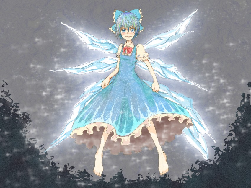 cirno (touhou) drawn by sukuna-bikona_(tokoyo_no_higashi)