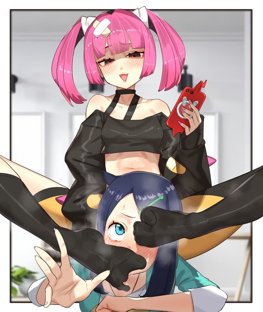 rotom, rotom phone, liko, and coral (pokemon and 1 more) drawn by kikimifukuri