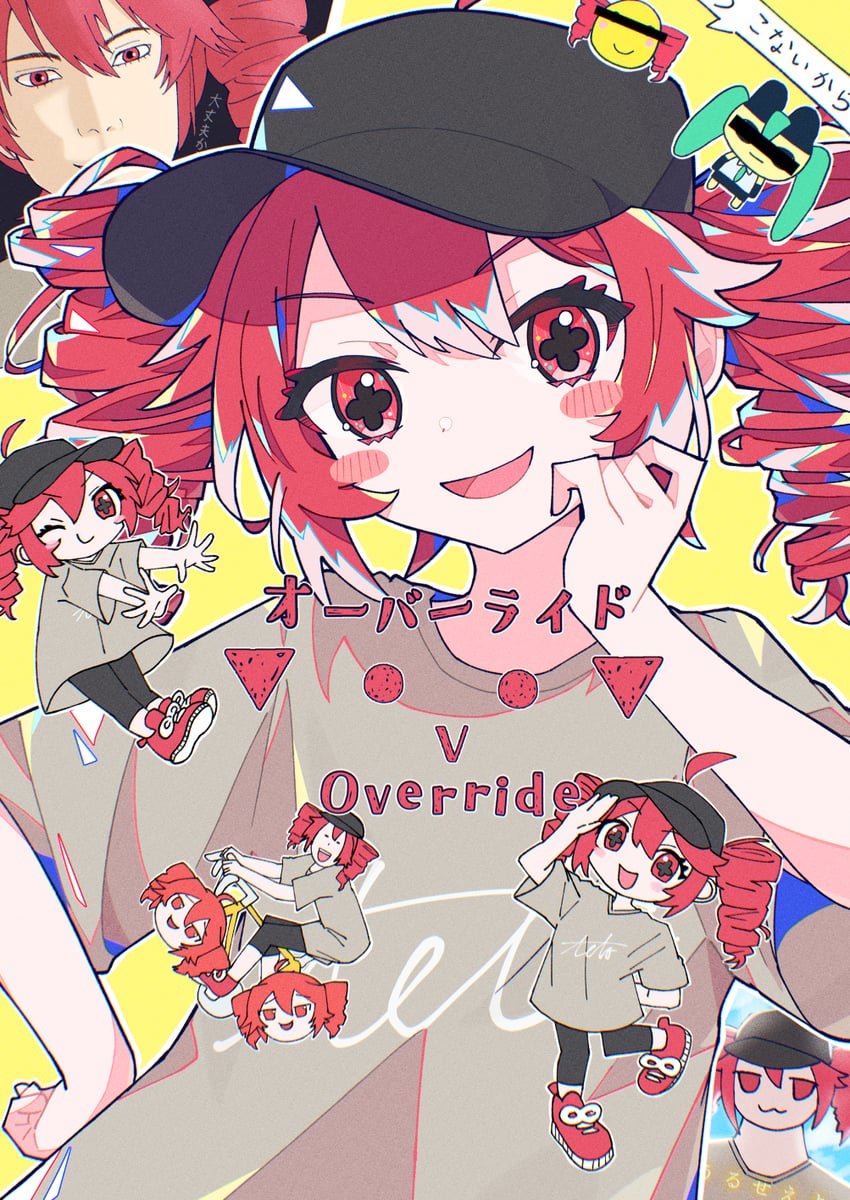 hatsune miku, kasane teto, mametchi, and marutchi (vocaloid and 4 more) drawn by aramedraw