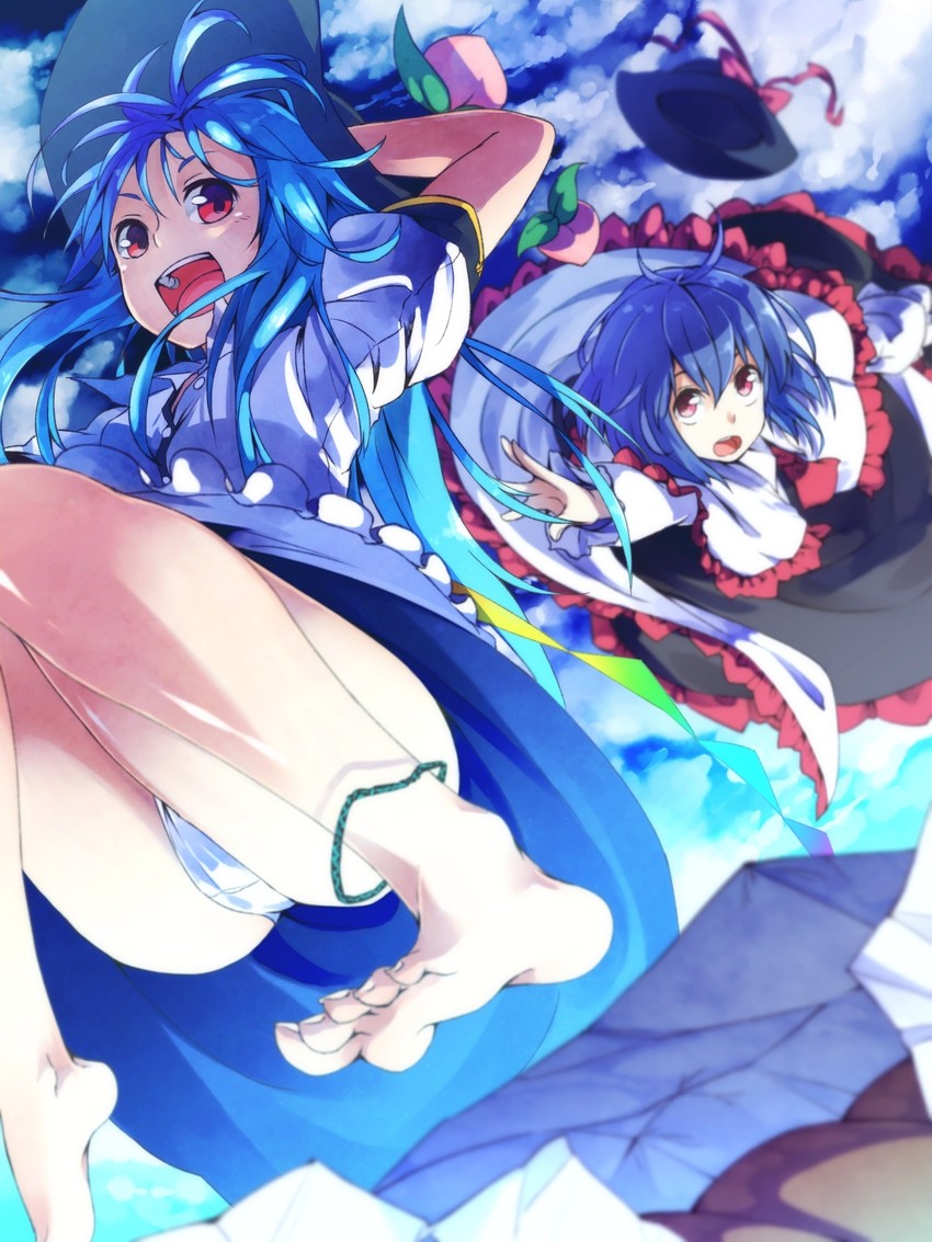 hinanawi tenshi and nagae iku (touhou) drawn by ibuki_notsu