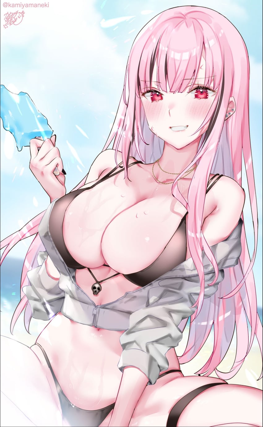 mori calliope (hololive and 1 more) drawn by kamiya_maneki