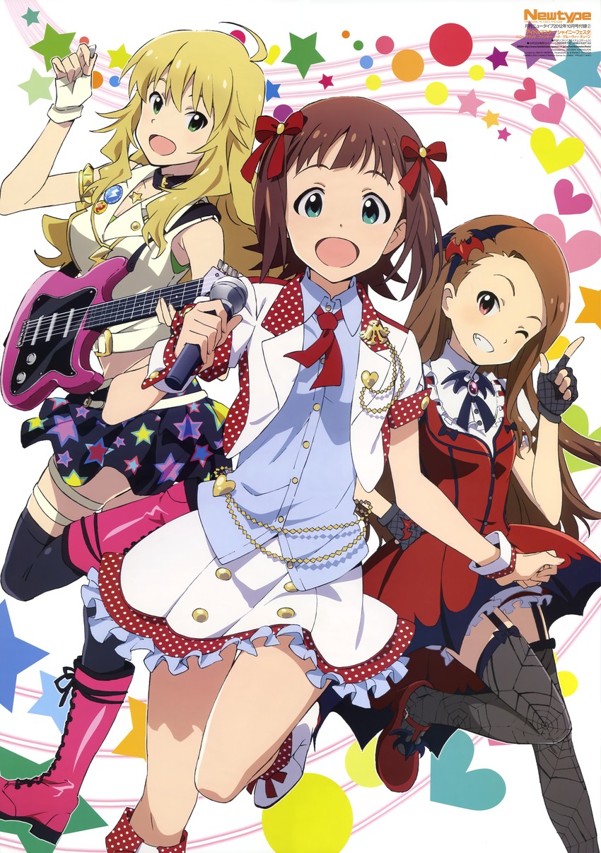 hoshii miki, amami haruka, and minase iori (idolmaster and 2 more) drawn by yamaguchi_satoshi