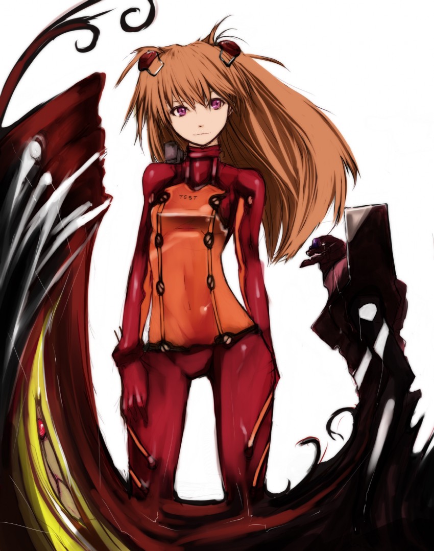 souryuu asuka langley, eva 02, and eva 03 (neon genesis evangelion and 2 more) drawn by kae_(artist)