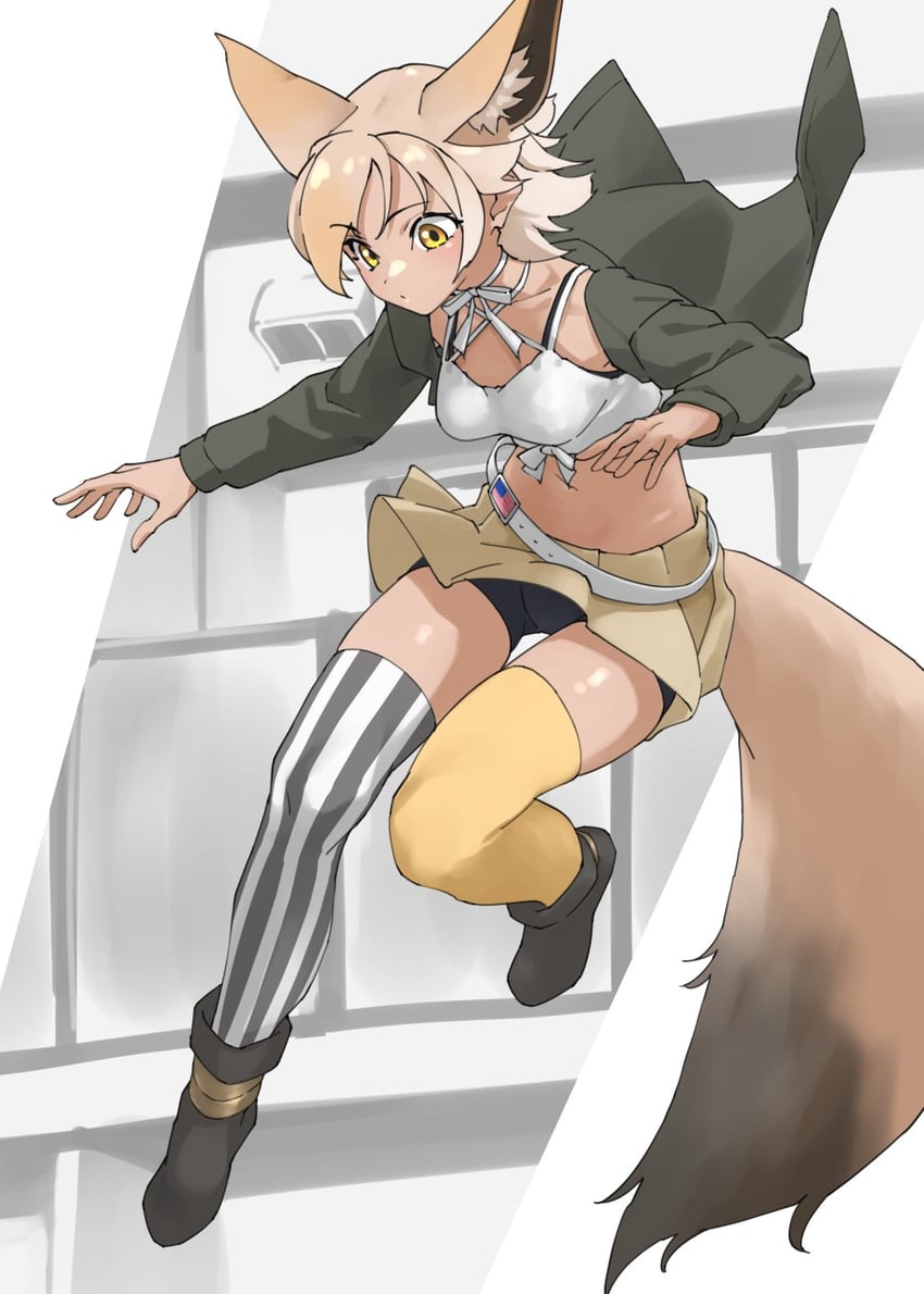 coyote (kemono friends and 1 more) drawn by tanabe_(fueisei)
