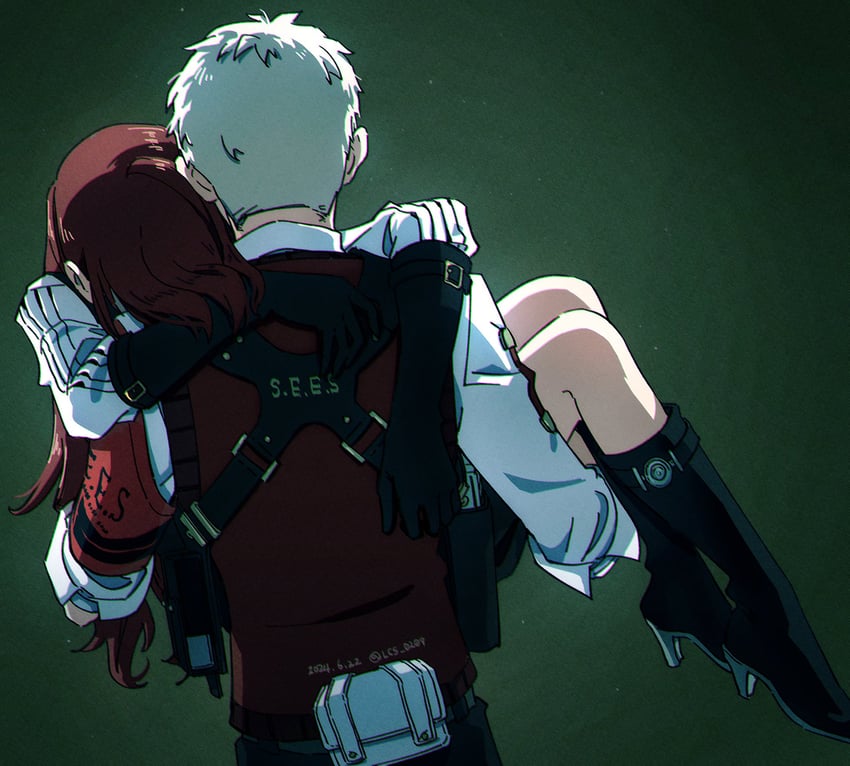 kirijou mitsuru and sanada akihiko (persona and 2 more) drawn by lcs_0209