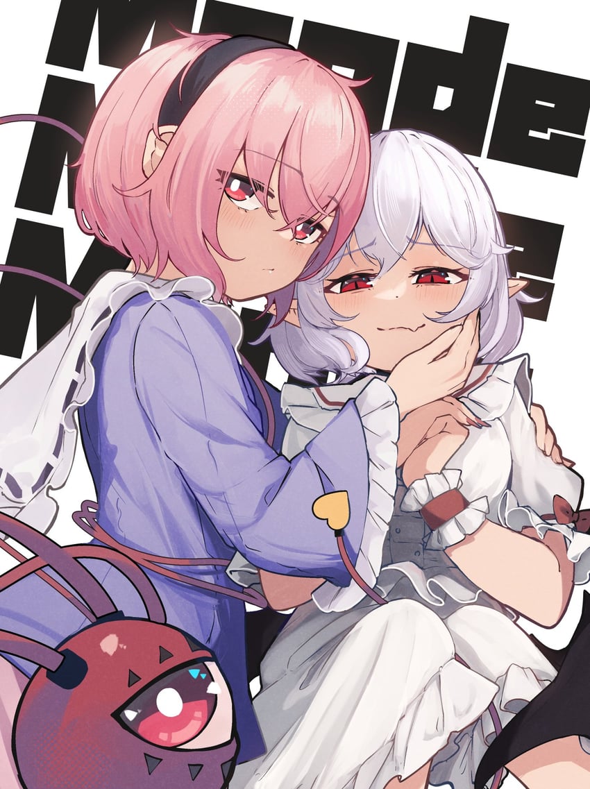 remilia scarlet and komeiji satori (touhou) drawn by senzaicha_kasukadoki