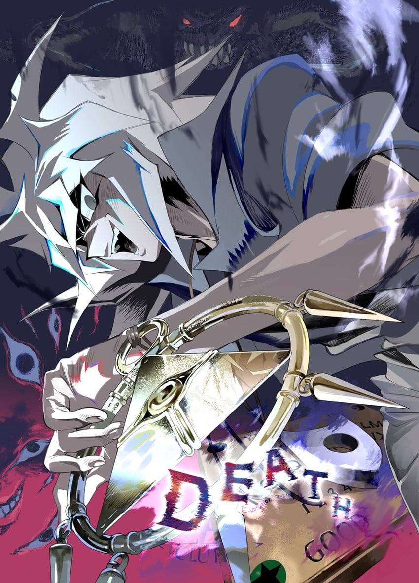 yami bakura and dark master - zorc (yu-gi-oh! and 1 more) drawn by e_volution