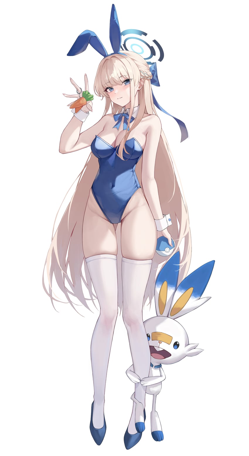 toki and scorbunny (blue archive and 1 more) drawn by ryo_e
