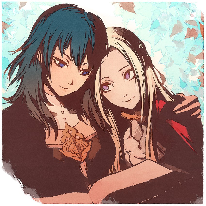 female byleth and edelgard von hresvelg (fire emblem and 1 more) drawn by moshimoshibe