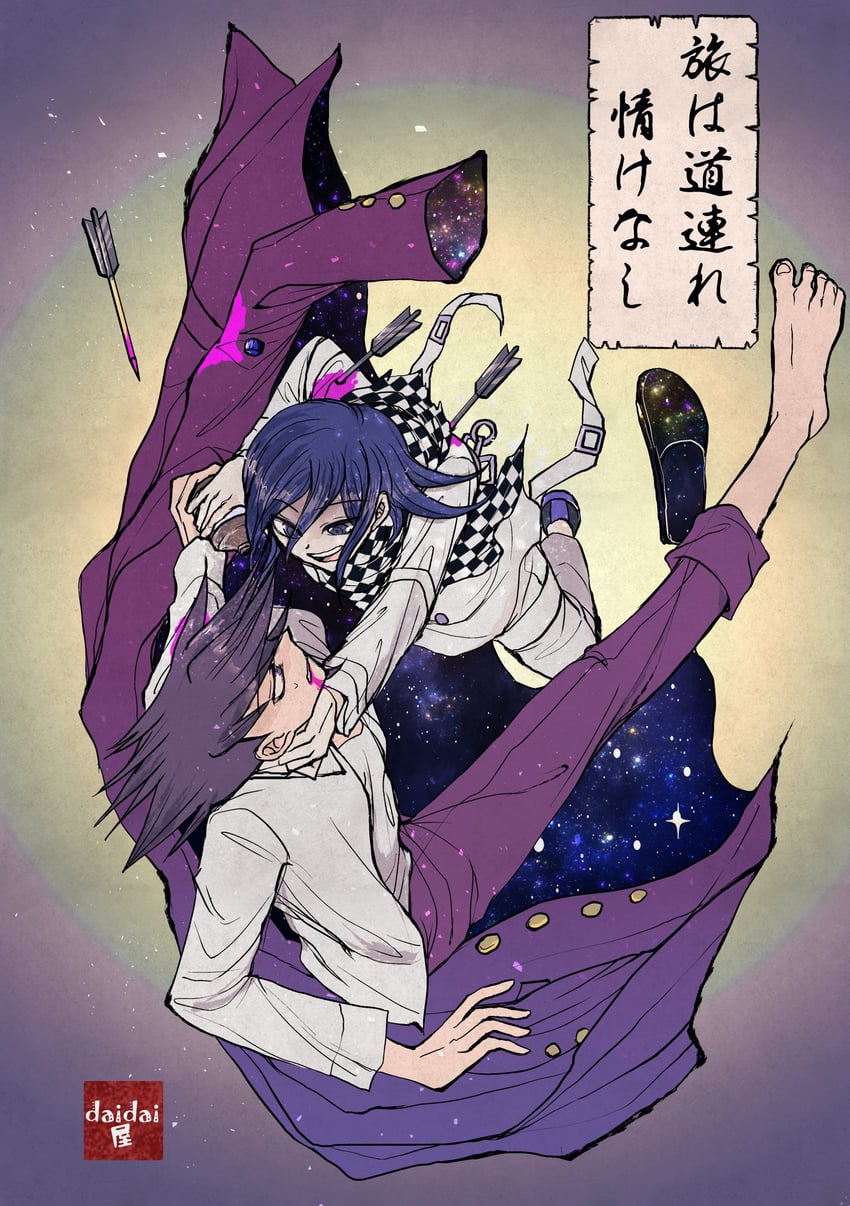 oma kokichi and momota kaito (danganronpa and 1 more) drawn by dai_na