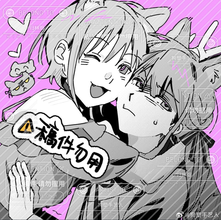 togawa sakiko and yuutenji nyamu (bang dream! and 1 more) drawn by lingyi