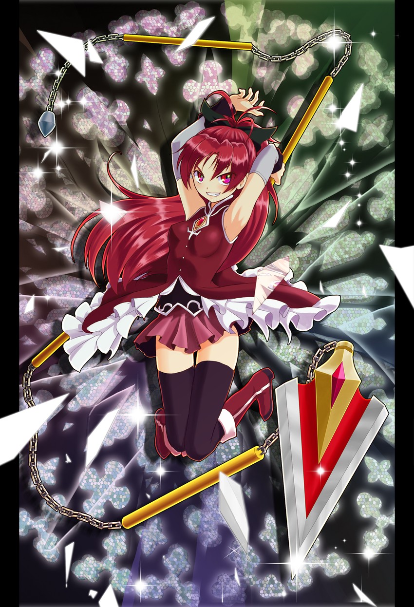 sakura kyoko (mahou shoujo madoka magica) drawn by shiganai_might