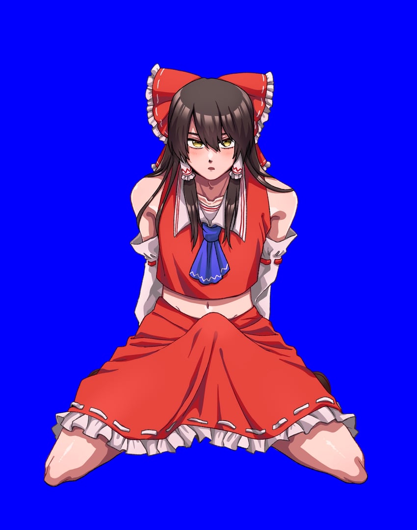 hakurei reimu and mugi (touhou and 1 more) drawn by dokagui