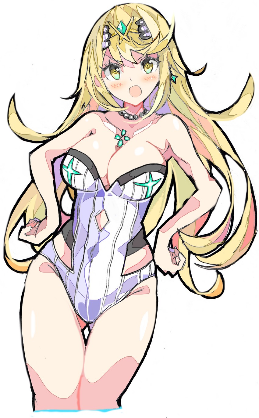 mythra (xenoblade chronicles and 1 more) drawn by enpe