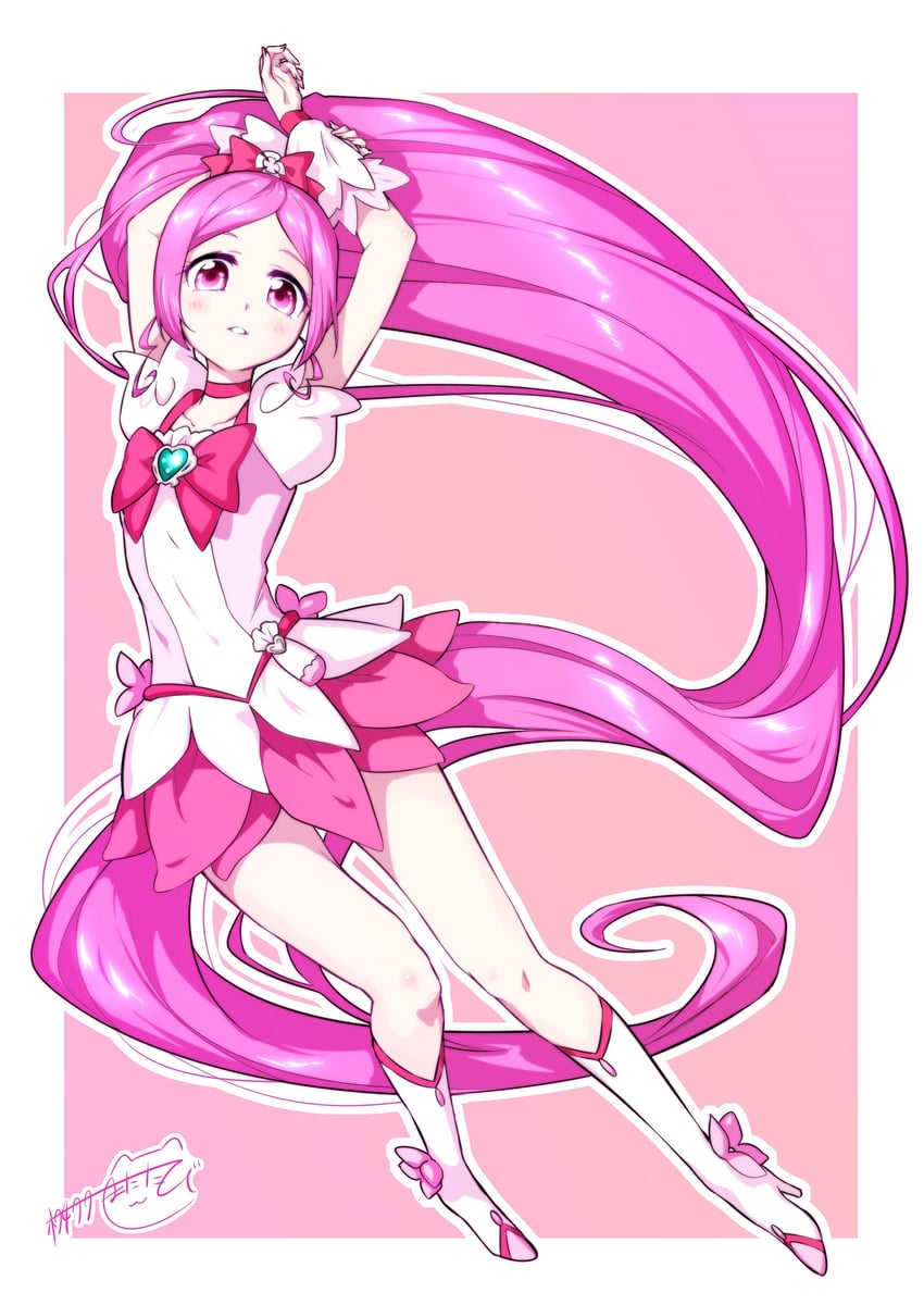 hanasaki tsubomi and cure blossom (precure and 1 more) drawn by matatabi_(karukan222)
