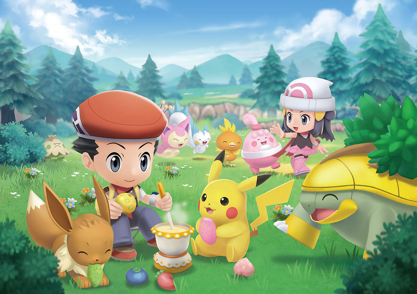 pikachu, dawn, eevee, torchic, lucas, and 5 more (pokemon and 1 more)