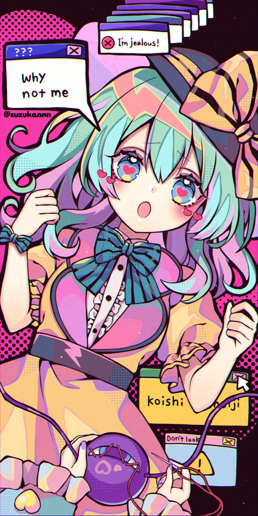 komeiji koishi and komeiji satori (touhou) drawn by kyouda_suzuka