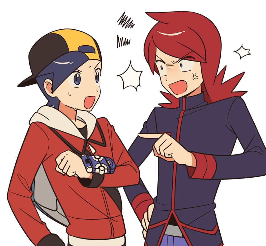ethan and silver (pokemon and 1 more) drawn by chueog