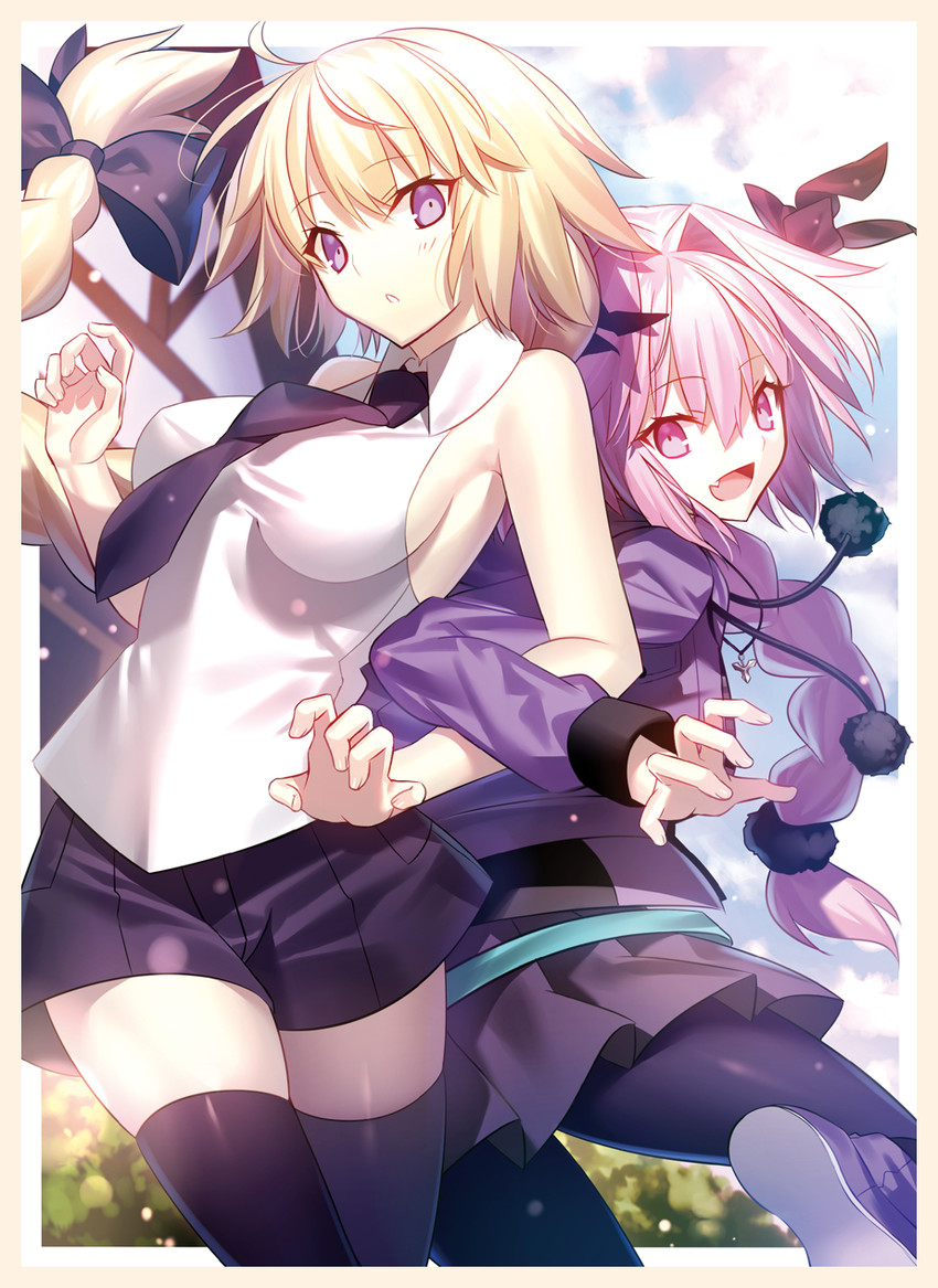jeanne d'arc and astolfo (fate and 2 more) drawn by mashima_saki_(mashimasa)