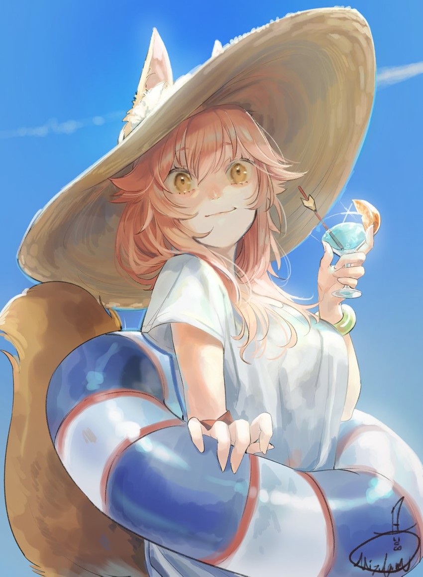 tamamo and tamamo no mae (fate and 1 more) drawn by mizutame_tori